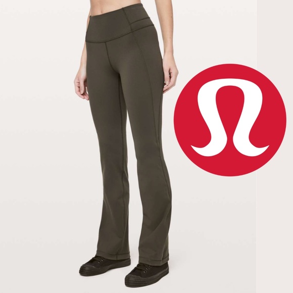 lululemon athletica Pants - Lululemon Groove Pant Bootcut 32" Dark Olive